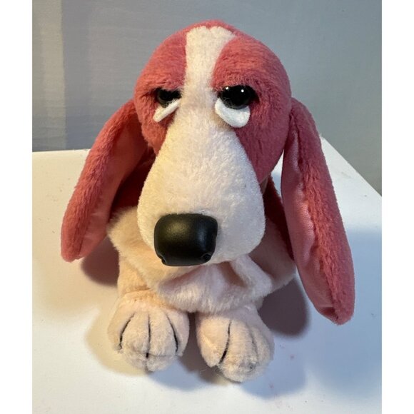 Applause Hush Puppies Plush Basset Hound Dog Stuffed Beanie Animal Toy - Picture 6 of 9